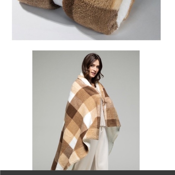 NWT Ruggine brown, white and tan throw blanket 100% polyester versatile and warm - Picture 5 of 5